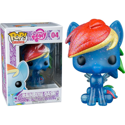 Officiële My Little Pony funko pop Figure Rainbow dash Glitter +/- 9 cm